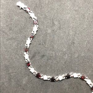 Ross Simon Garnet silver bracelet